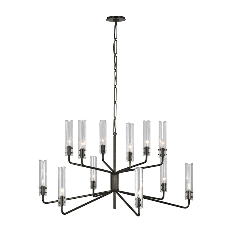 Cetalan Traditional Premium Metal Glass Chandelier - Lamp Copper