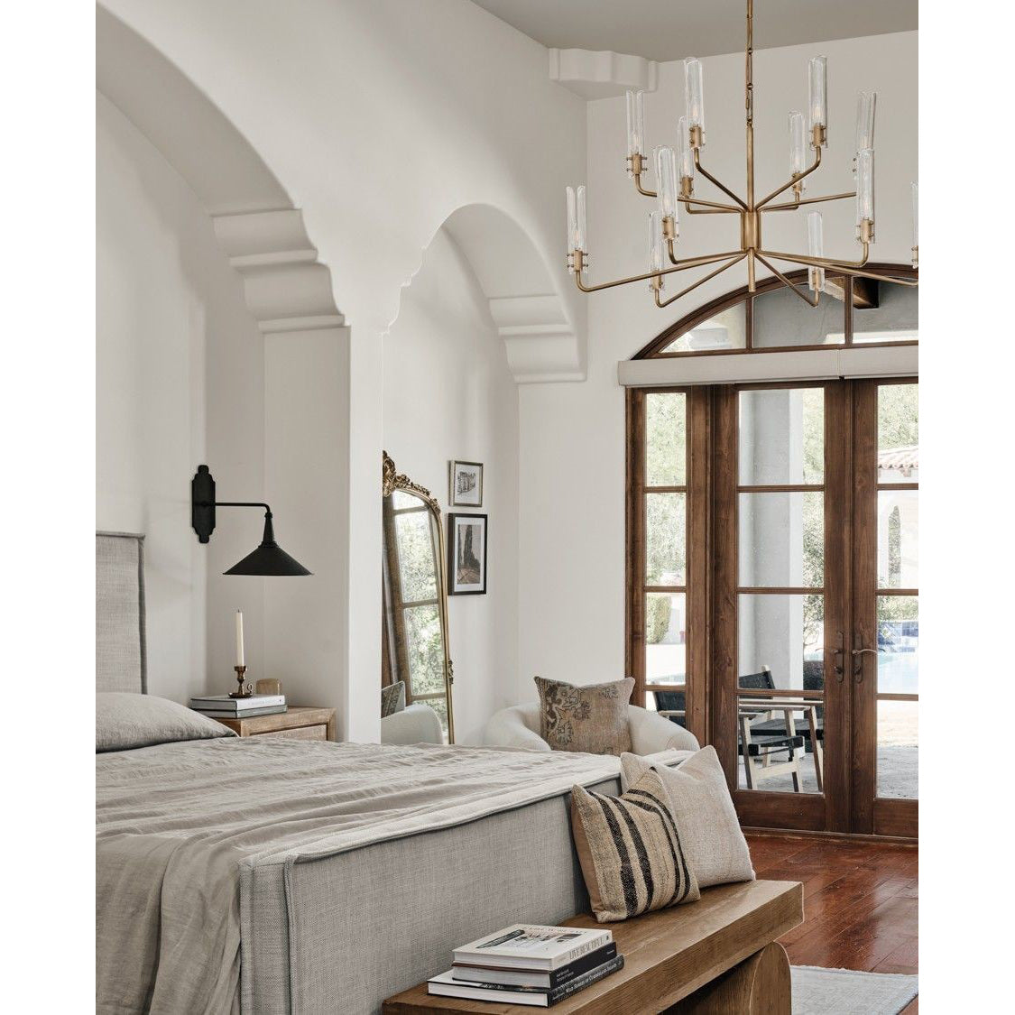 Cetalan Traditional Premium Metal Glass Chandelier - Lamp Copper