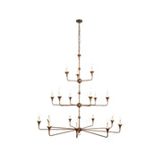 Wisp Grande Vintage Industrial Bronze Metal Chandelier - Lamp Copper
