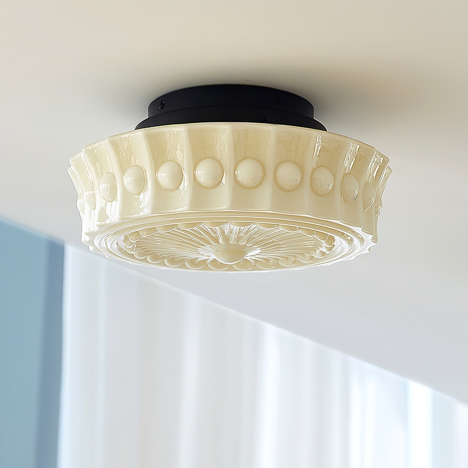 Elena Glass Ceiling Light - Lamp Copper