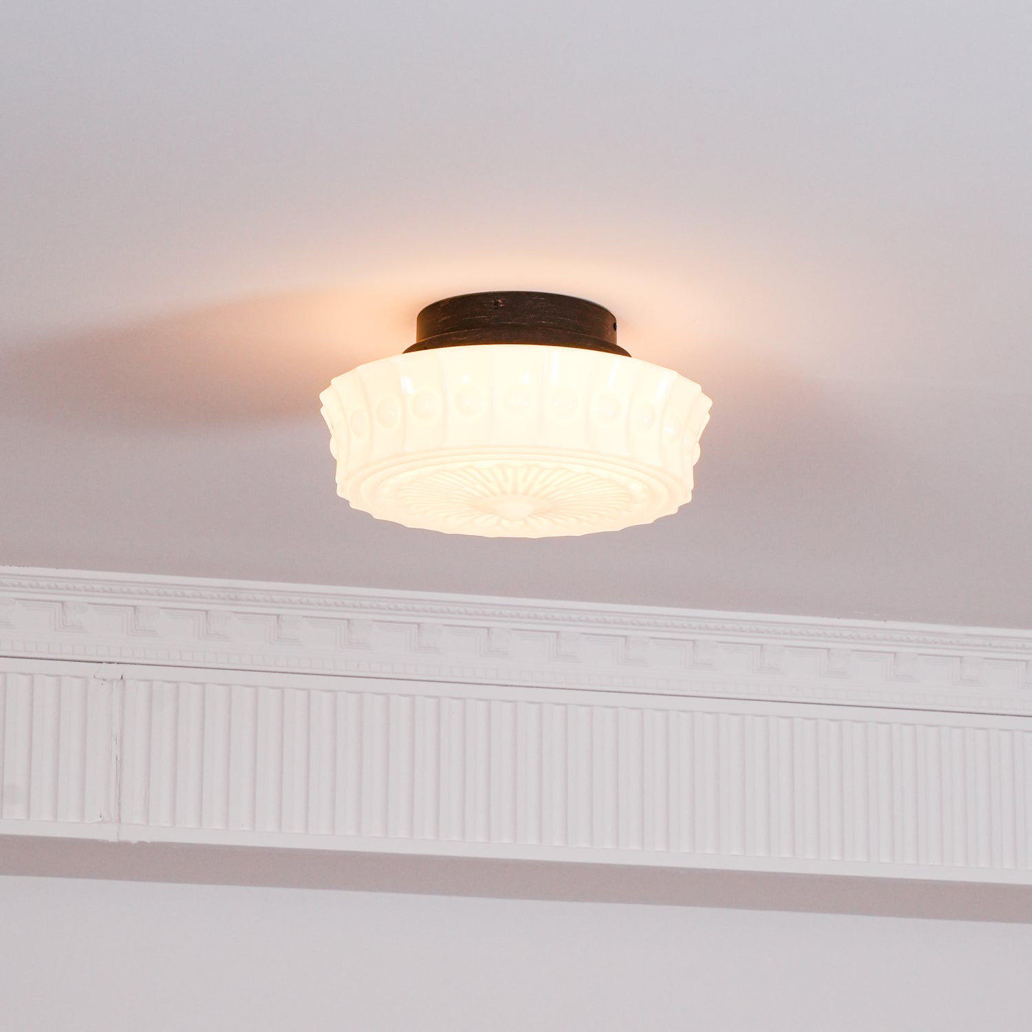 Elena Glass Ceiling Light - Lamp Copper