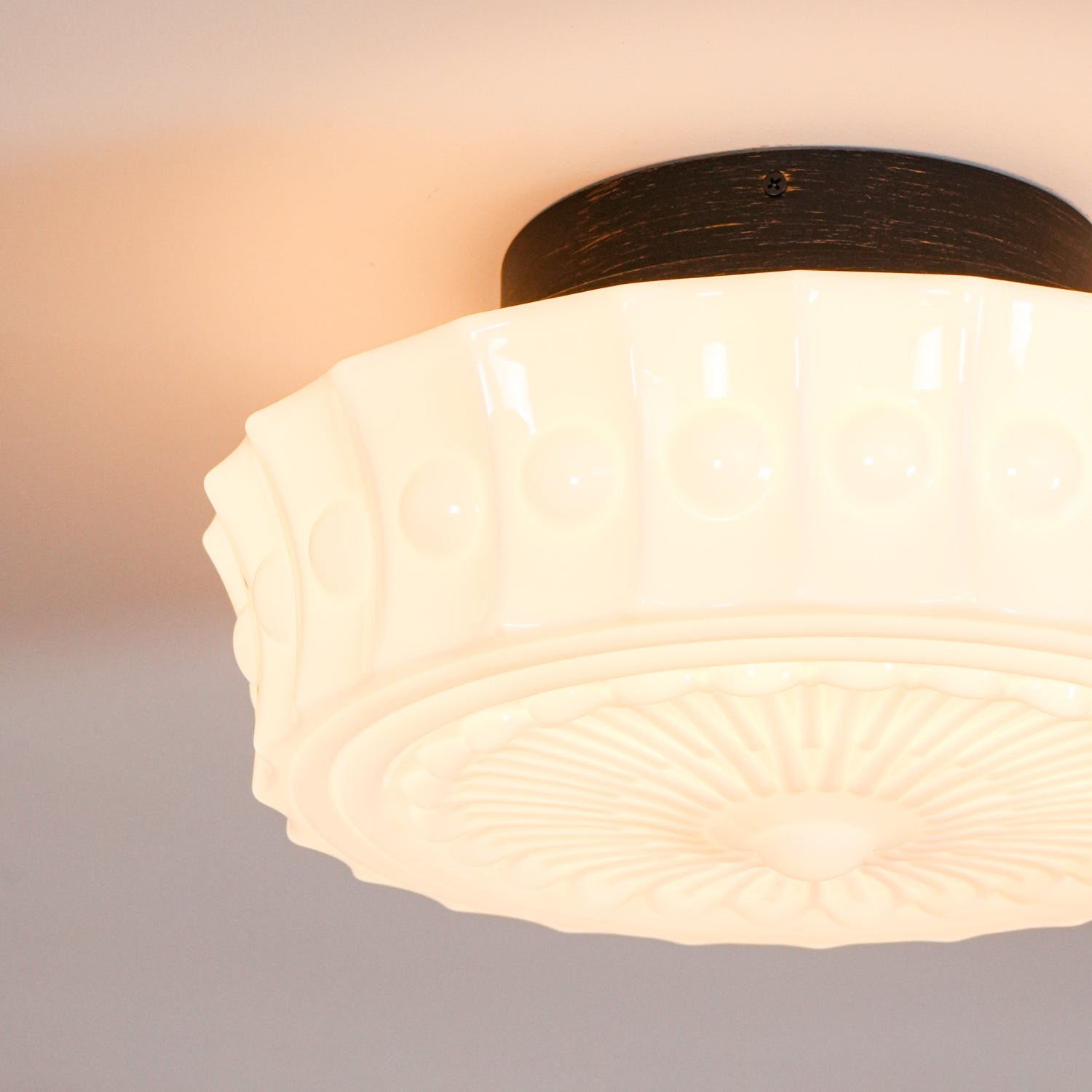 Elena Glass Ceiling Light - Lamp Copper