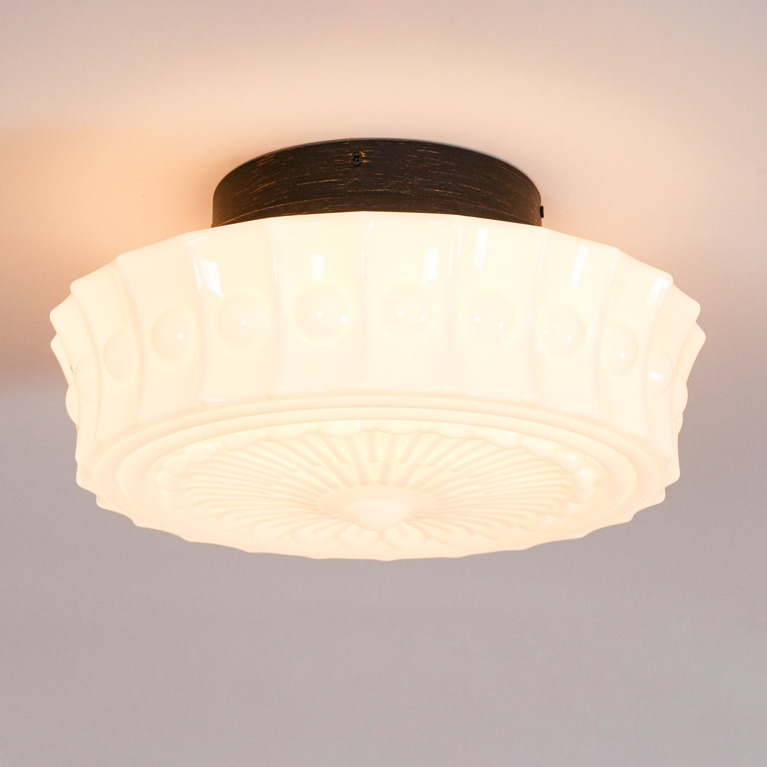 Elena Glass Ceiling Light - Lamp Copper