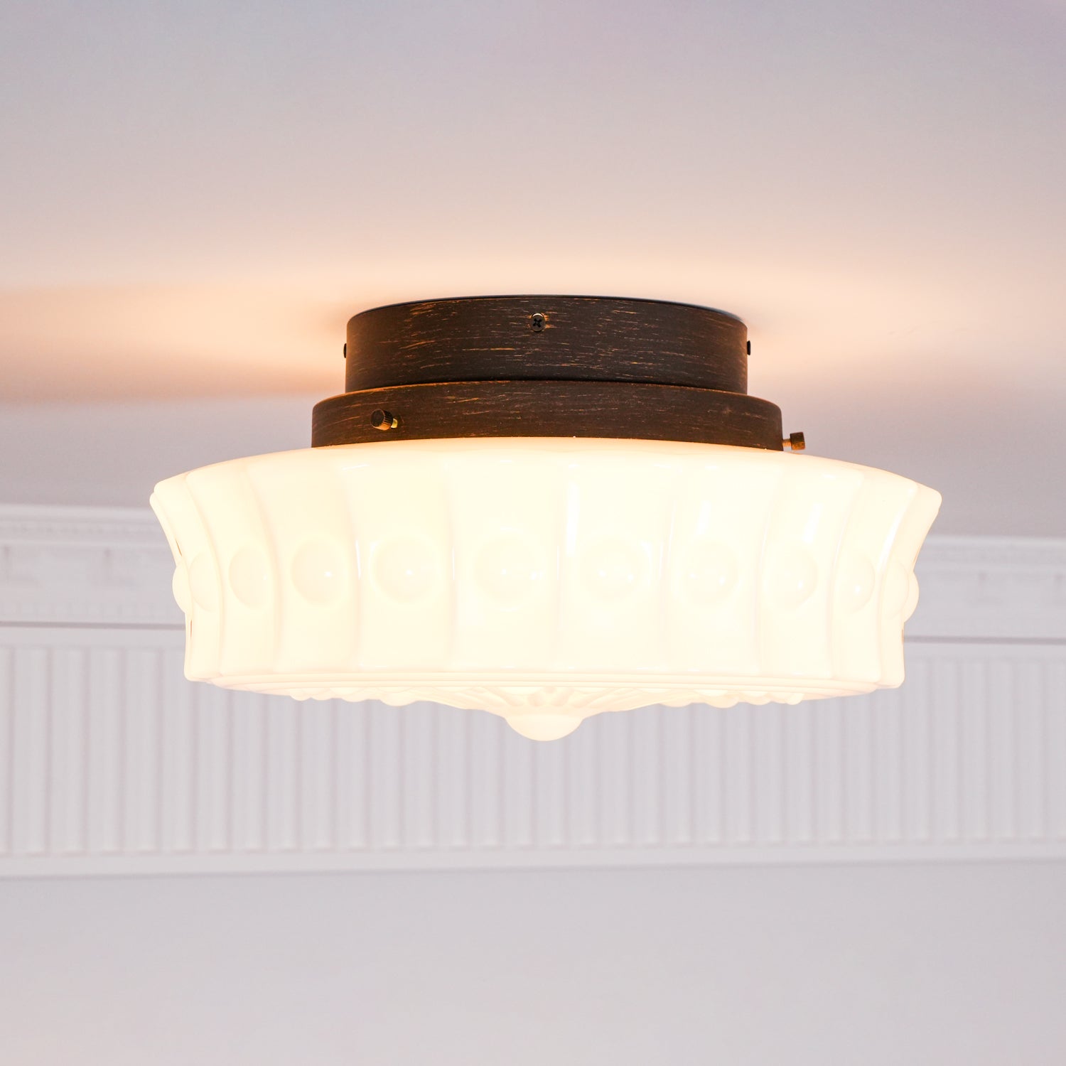 Elena Glass Ceiling Light - Lamp Copper
