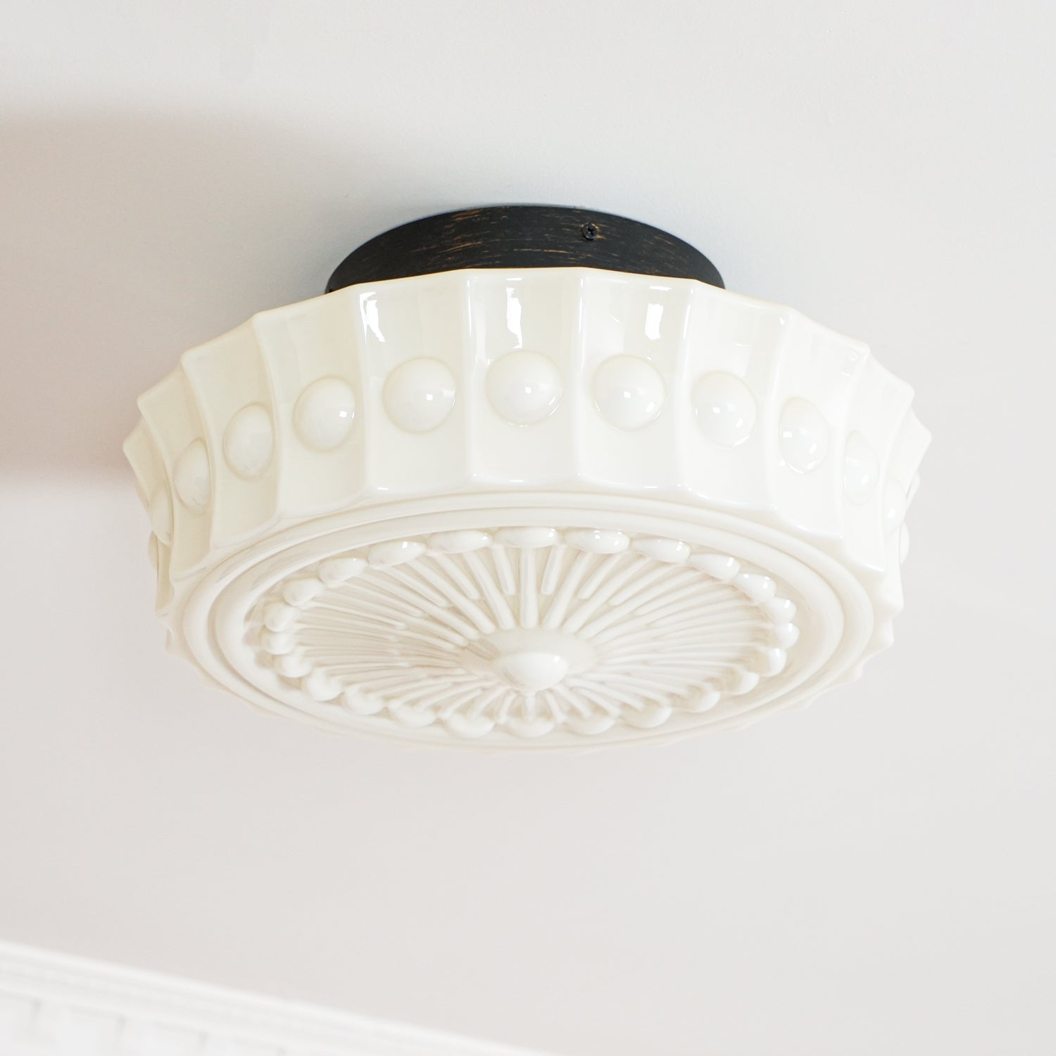 Elena Glass Ceiling Light - Lamp Copper