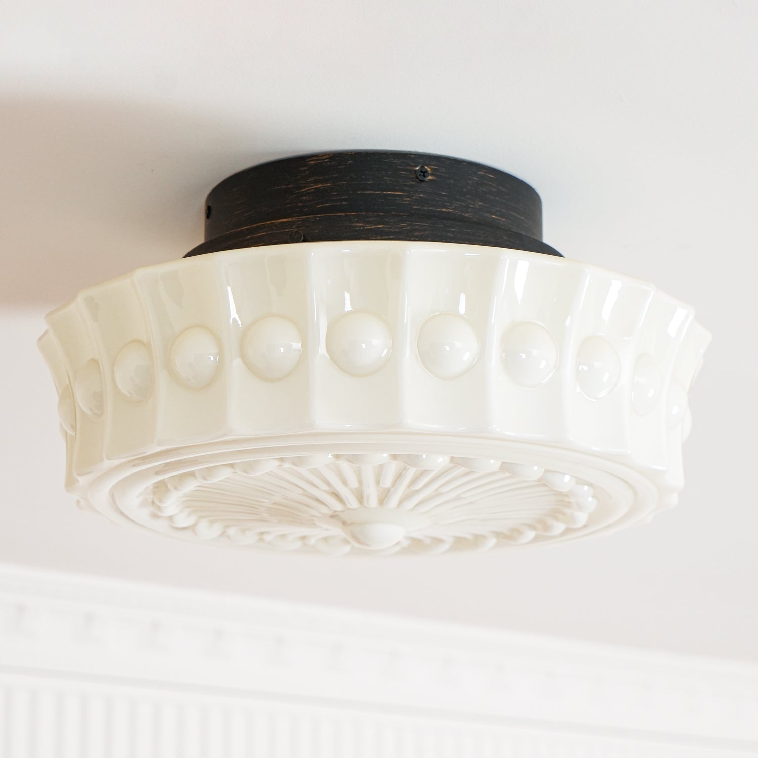 Elena Glass Ceiling Light - Lamp Copper