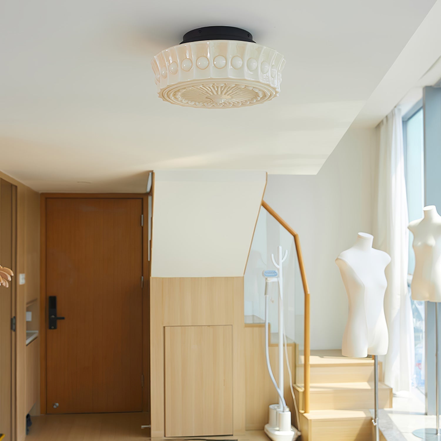 Elena Glass Ceiling Light - Lamp Copper