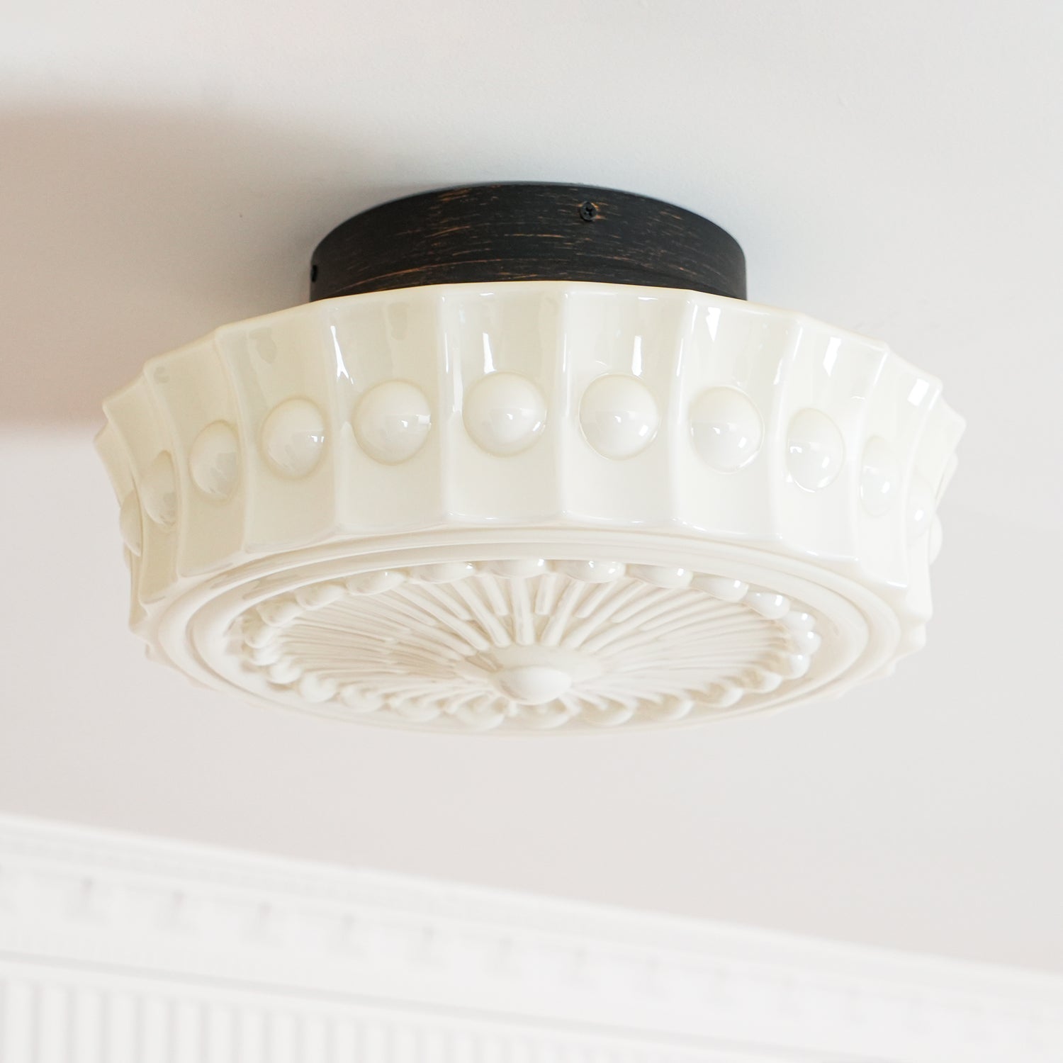 Elena Glass Ceiling Light - Lamp Copper