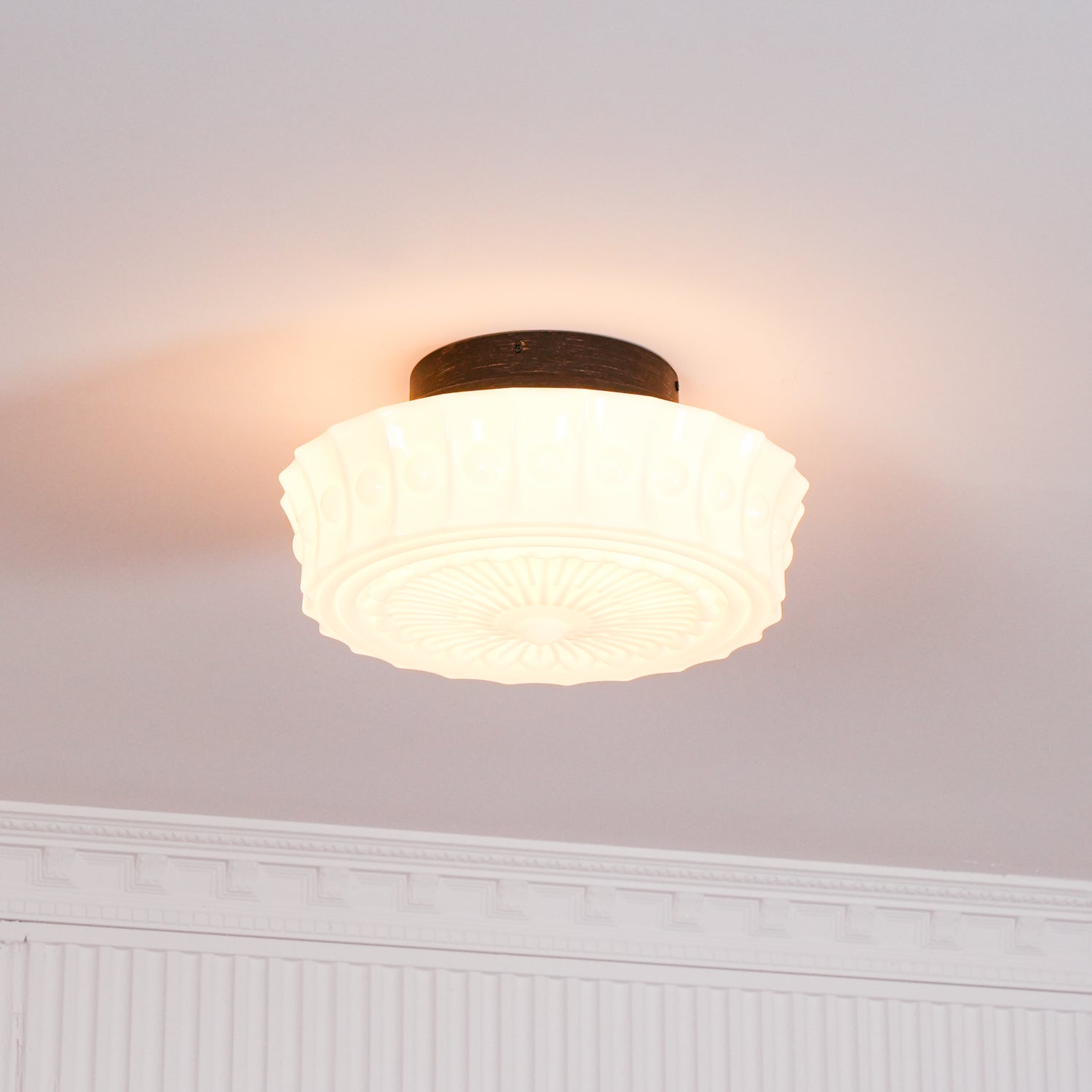Elena Glass Ceiling Light - Lamp Copper