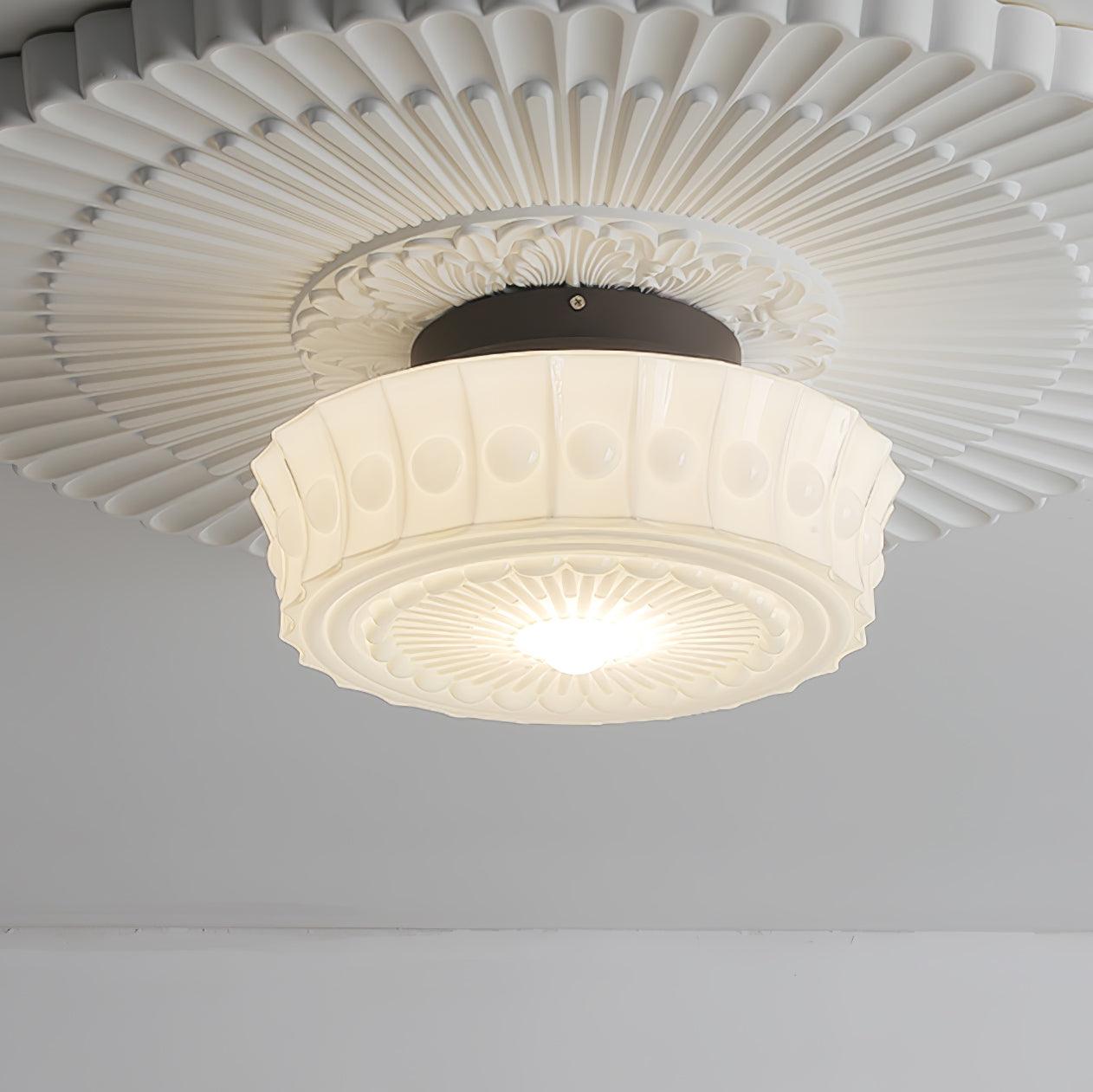 Elena Glass Ceiling Light - Lamp Copper