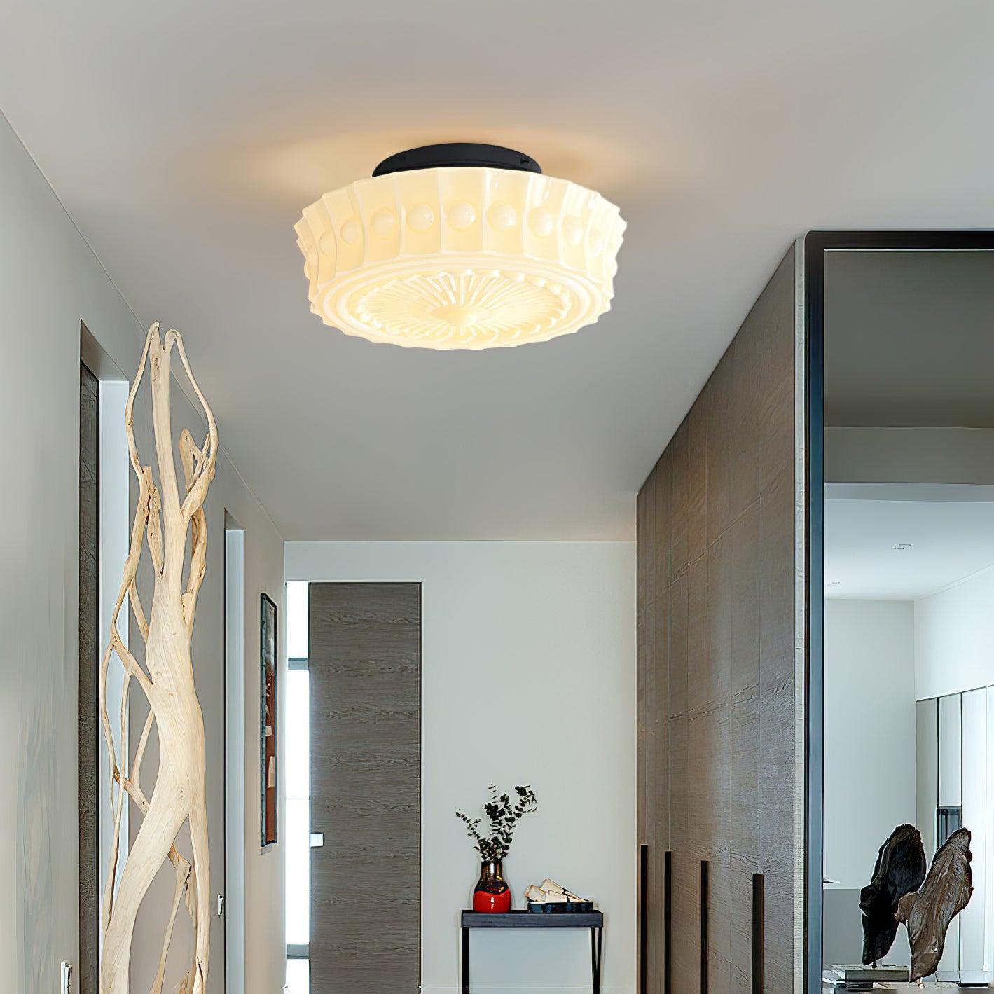 Elena Glass Ceiling Light - Lamp Copper