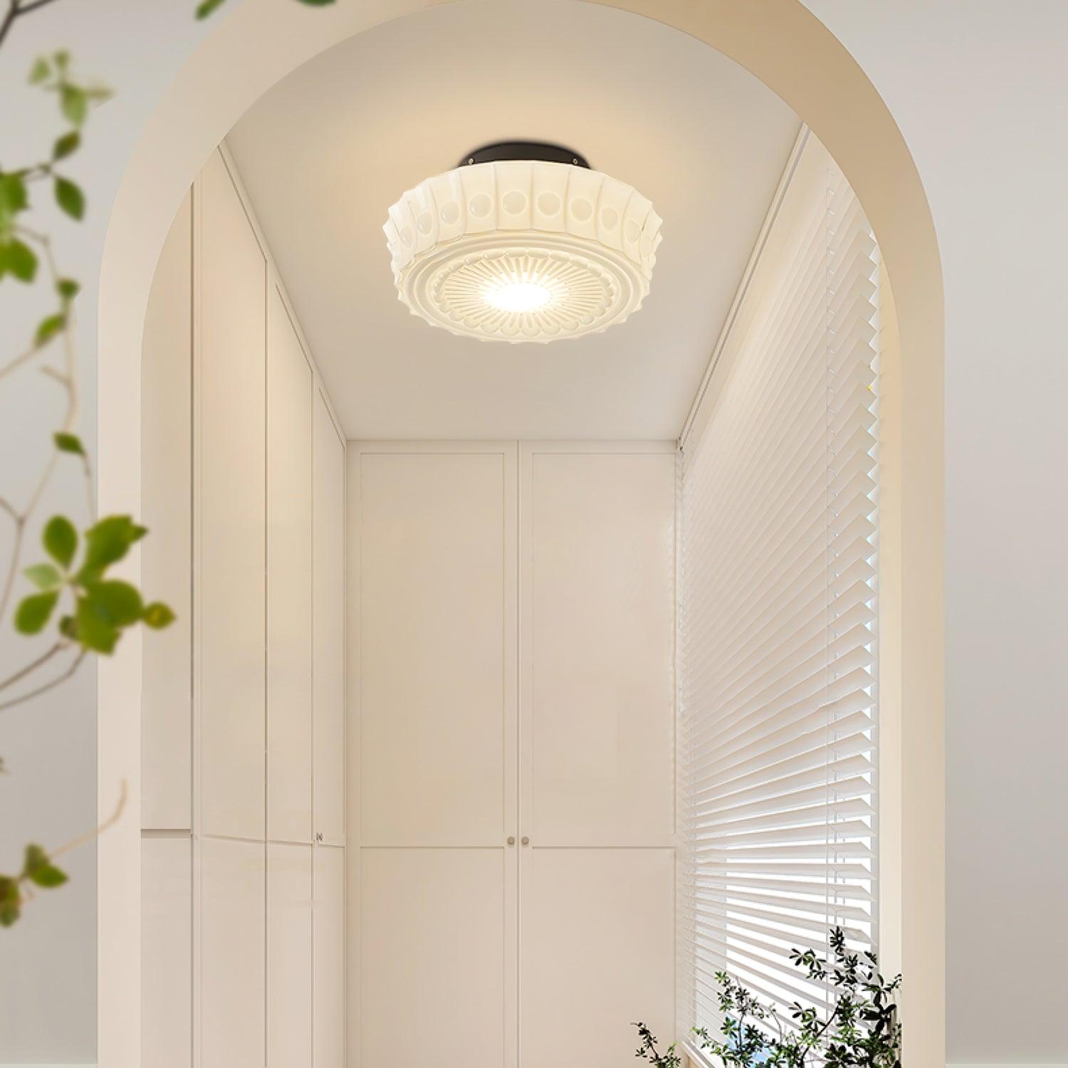 Elena Glass Ceiling Light - Lamp Copper