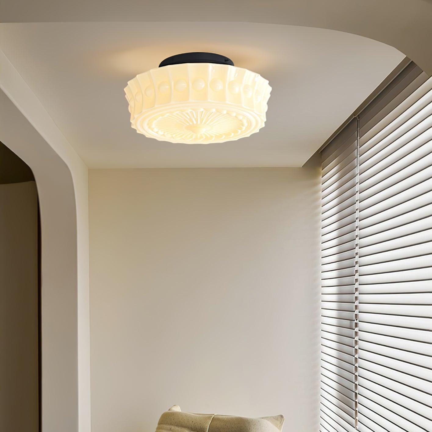 Elena Glass Ceiling Light - Lamp Copper