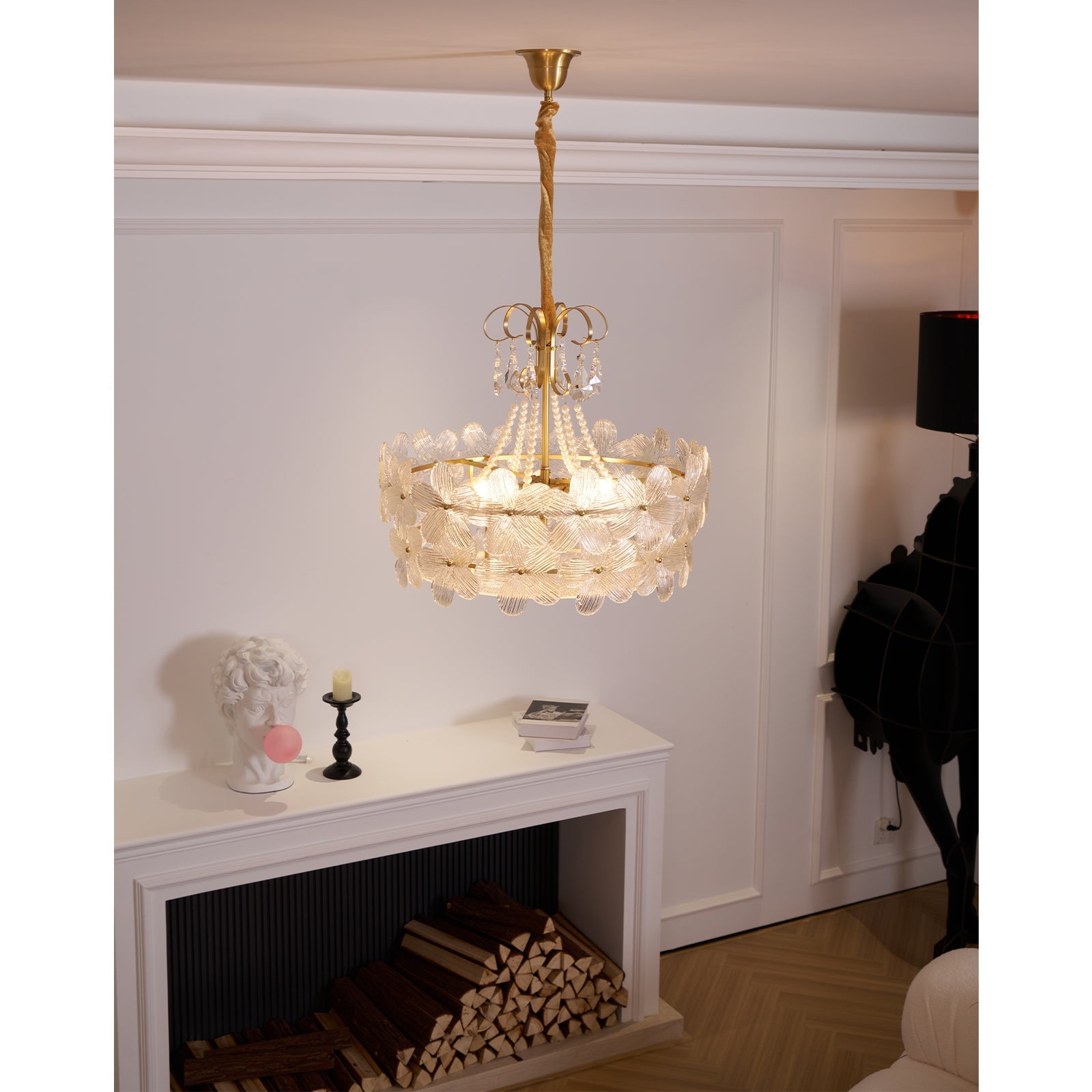 Kite Postmodern Luxury Art Unique Metal Glass Chandelier - Lamp Copper