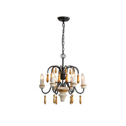 Niche Vintage Nobles Wooden Metal Chandelier - Lamp Copper