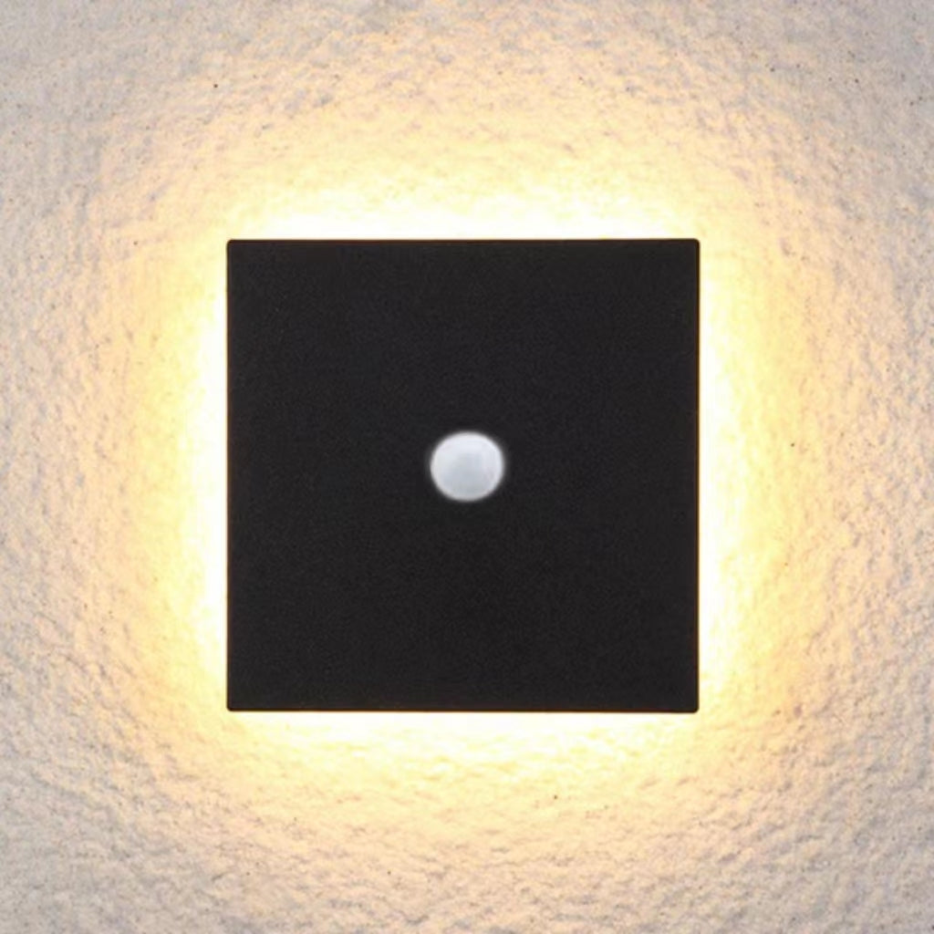 Klyne Minimalist Round/Square Outdoor Wall Lamp LED, Black/White - Lamp Copper