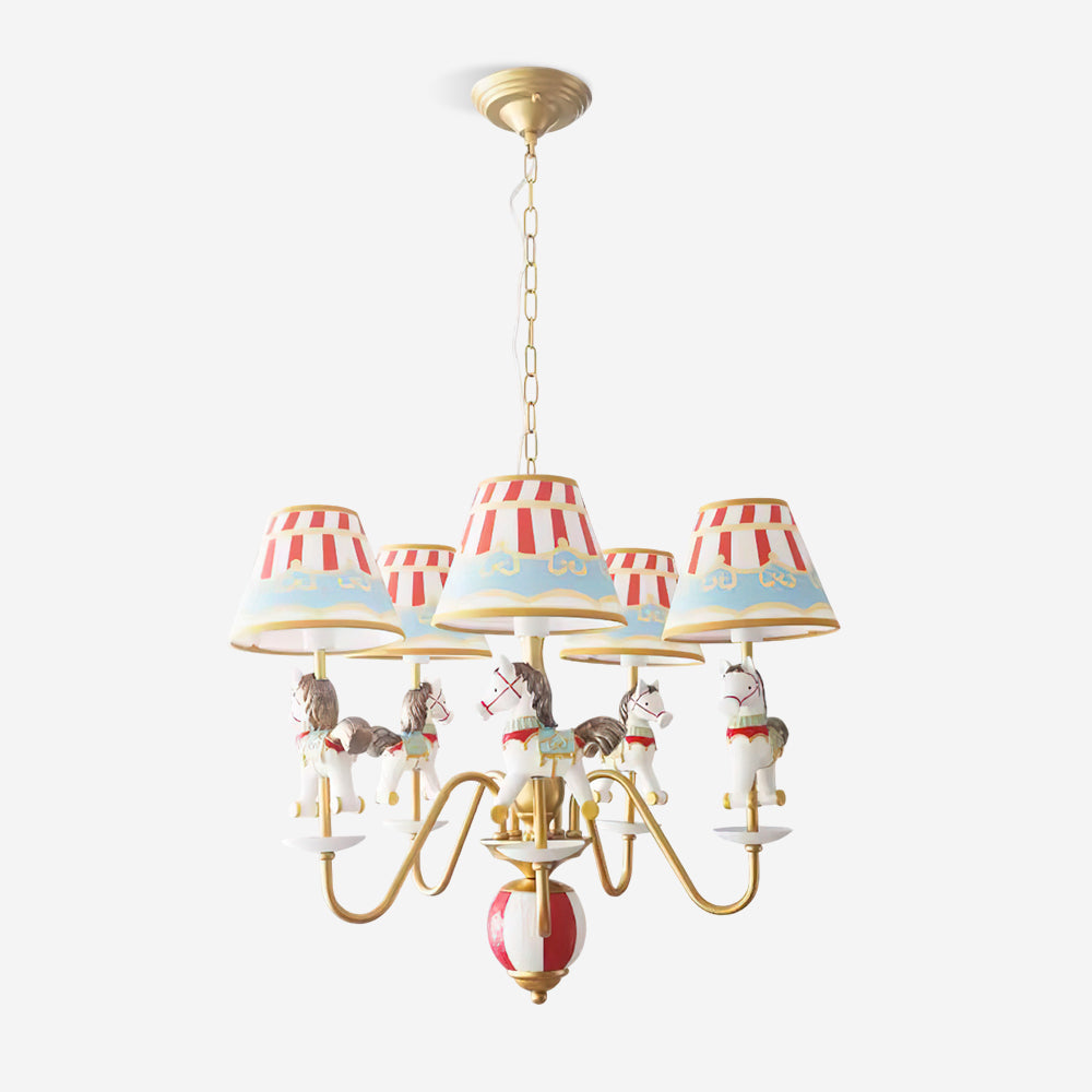 Delfio Carousel Chandelier - Lamp Copper