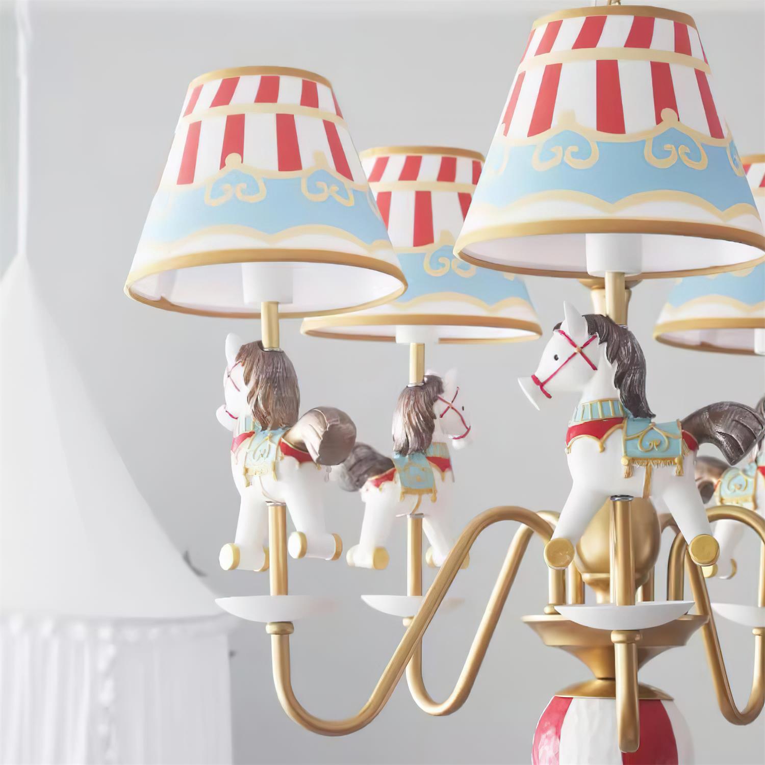 Delfio Carousel Chandelier - Lamp Copper