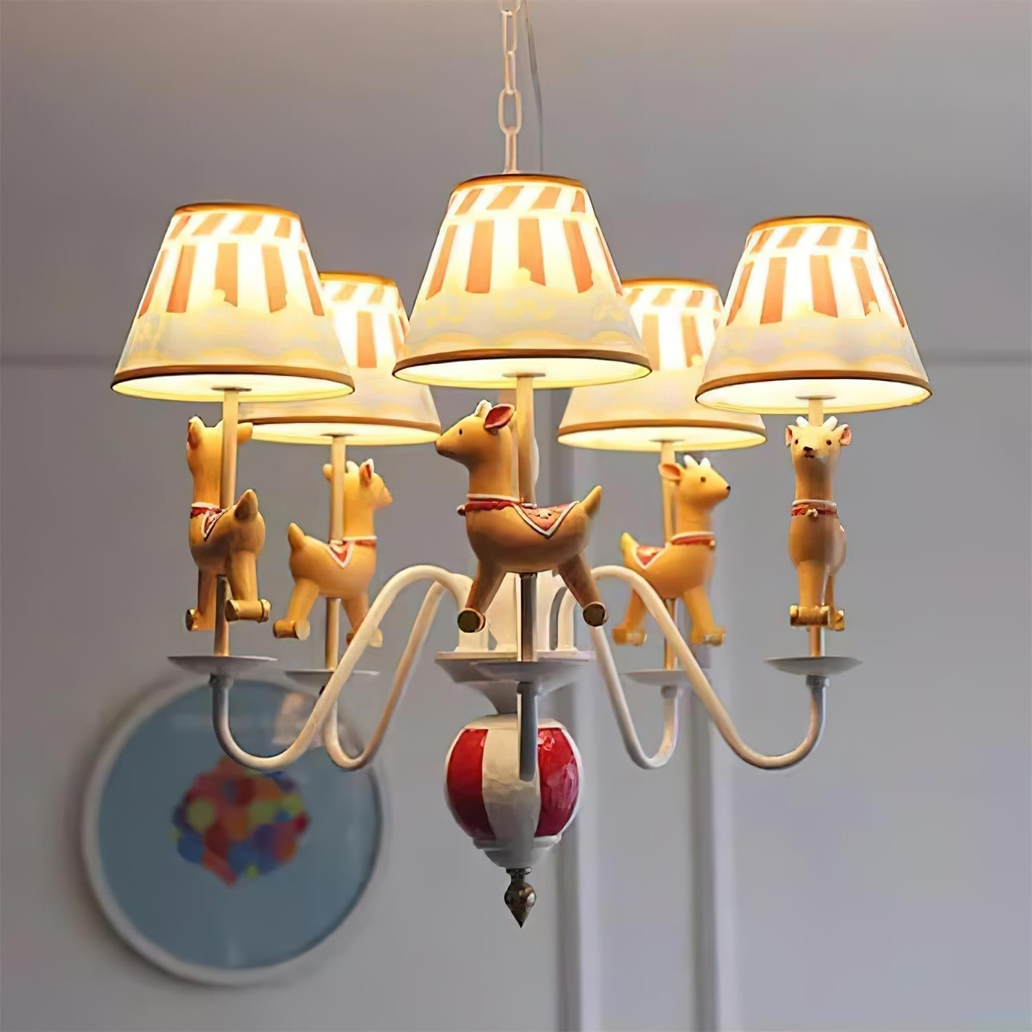 Delfio Carousel Chandelier - Lamp Copper