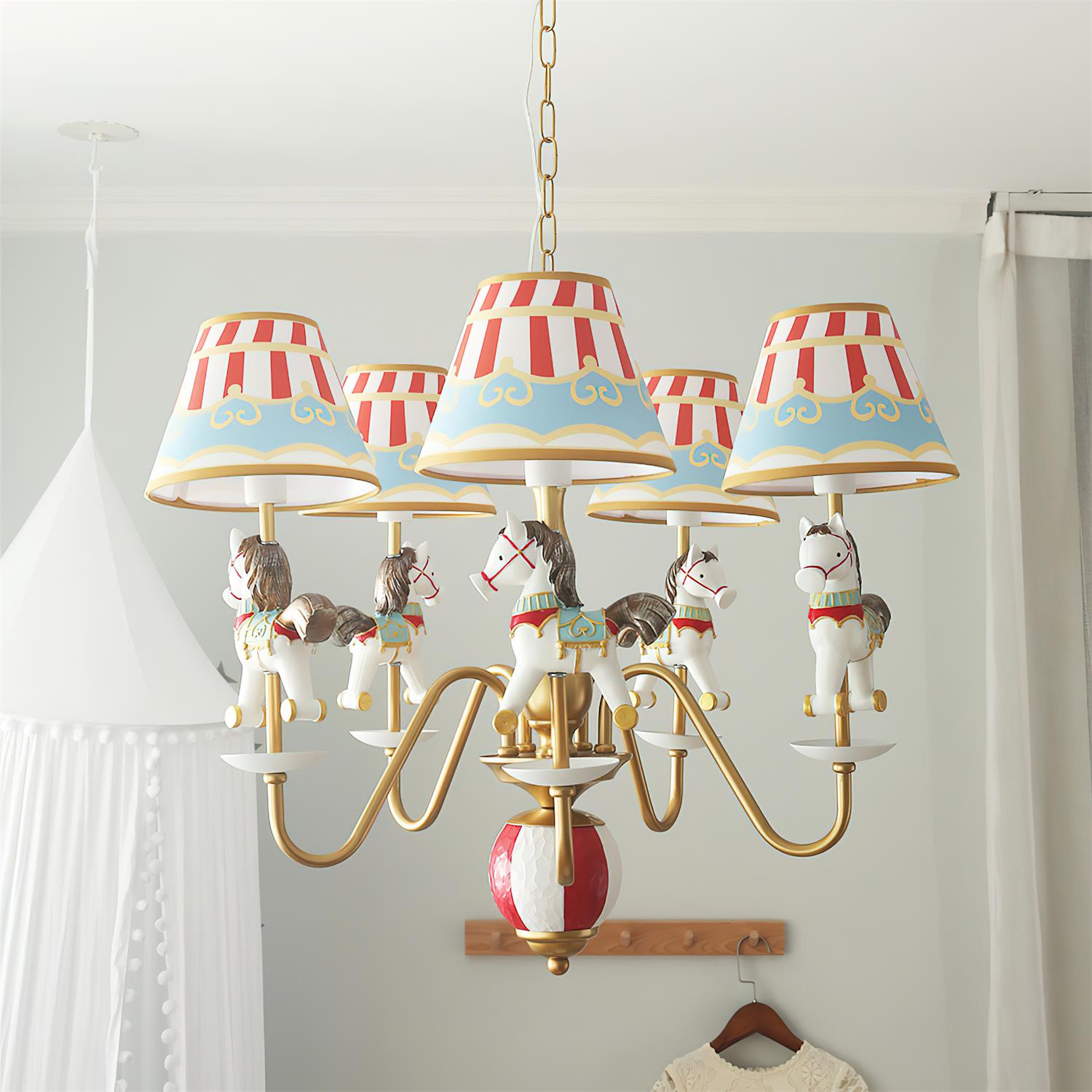 Delfio Carousel Chandelier - Lamp Copper