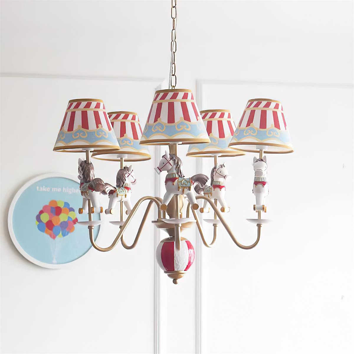 Delfio Carousel Chandelier - Lamp Copper