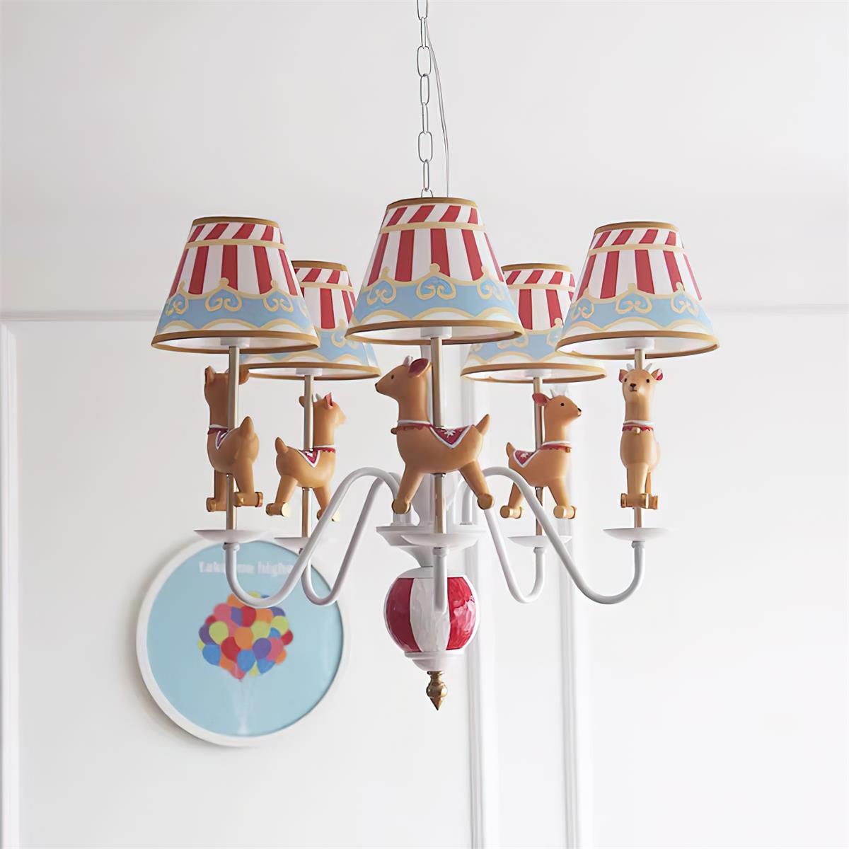Delfio Carousel Chandelier - Lamp Copper