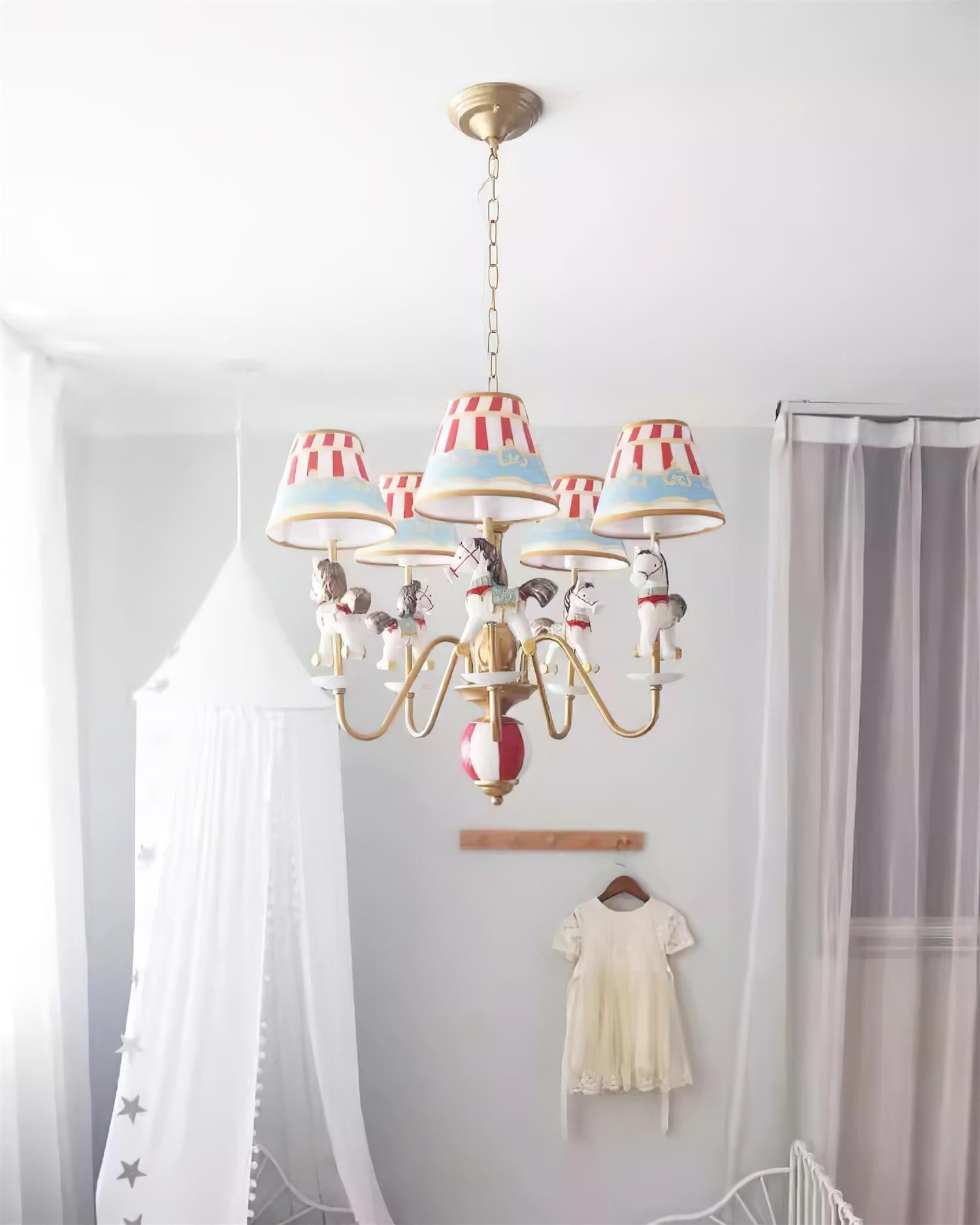 Delfio Carousel Chandelier - Lamp Copper