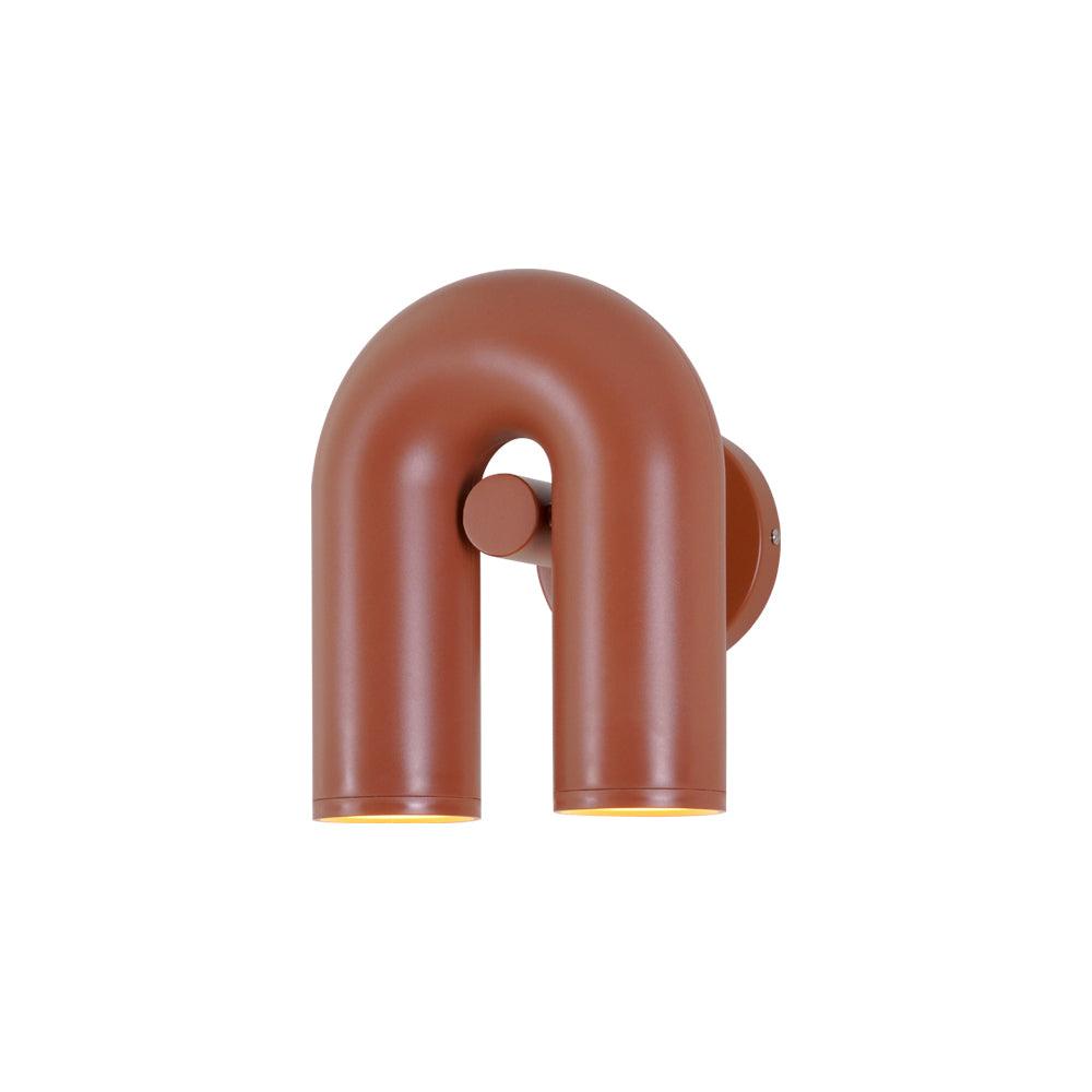 Arisha Wall Lamp U-shaped Design LED Metal, Black/Blue/Gray/Red, Bedroom - Lamp Copper