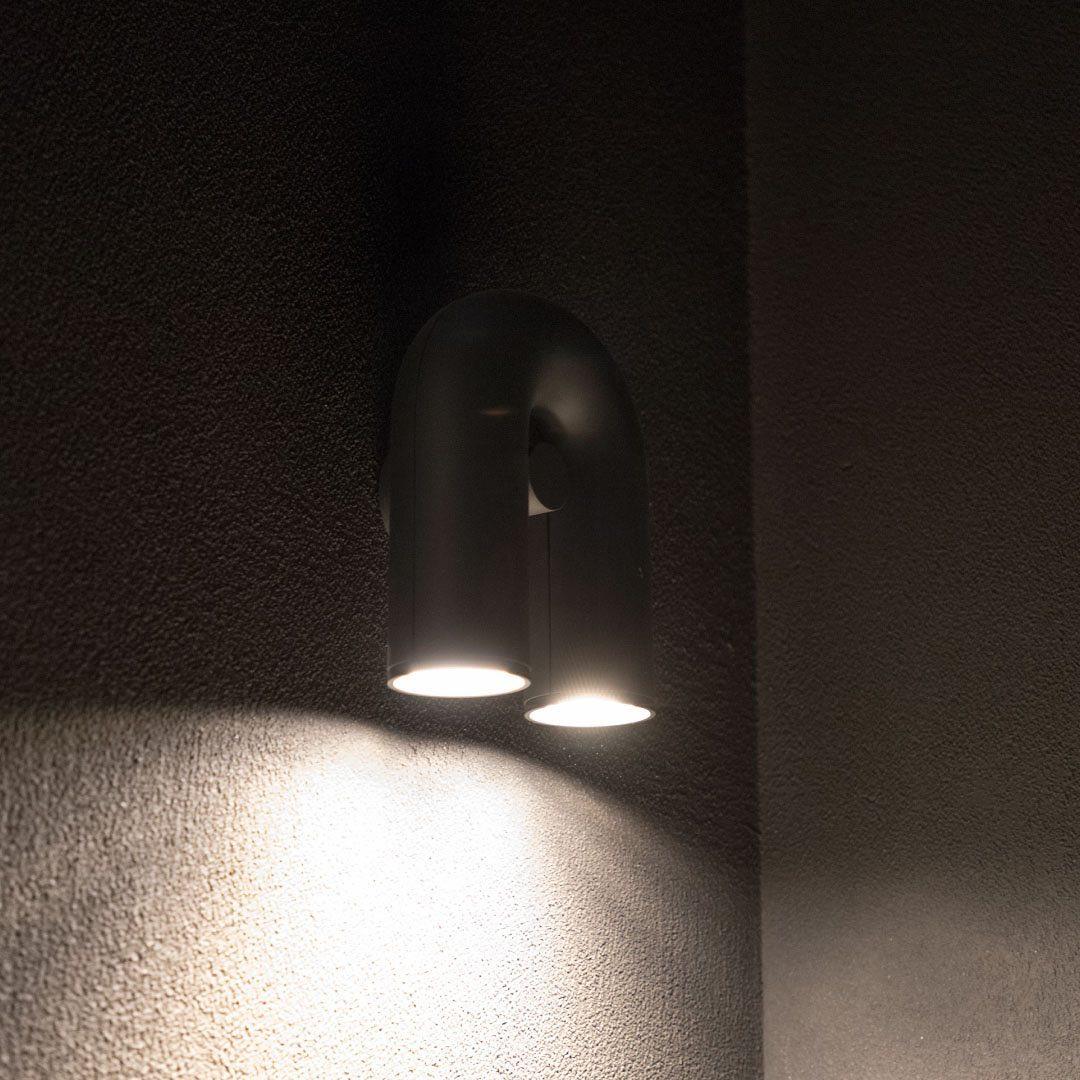 Arisha Wall Lamp U-shaped Design LED Metal, Black/Blue/Gray/Red, Bedroom - Lamp Copper