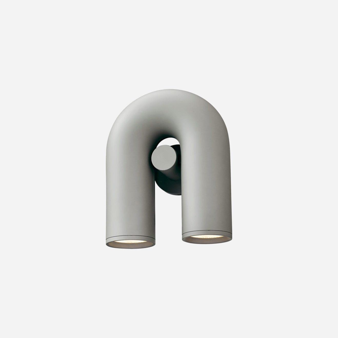 Arisha Wall Lamp U-shaped Design LED Metal, Black/Blue/Gray/Red, Bedroom - Lamp Copper
