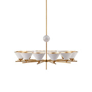 Bloom Large Vintage Marble Metal Chandelier - Lamp Copper