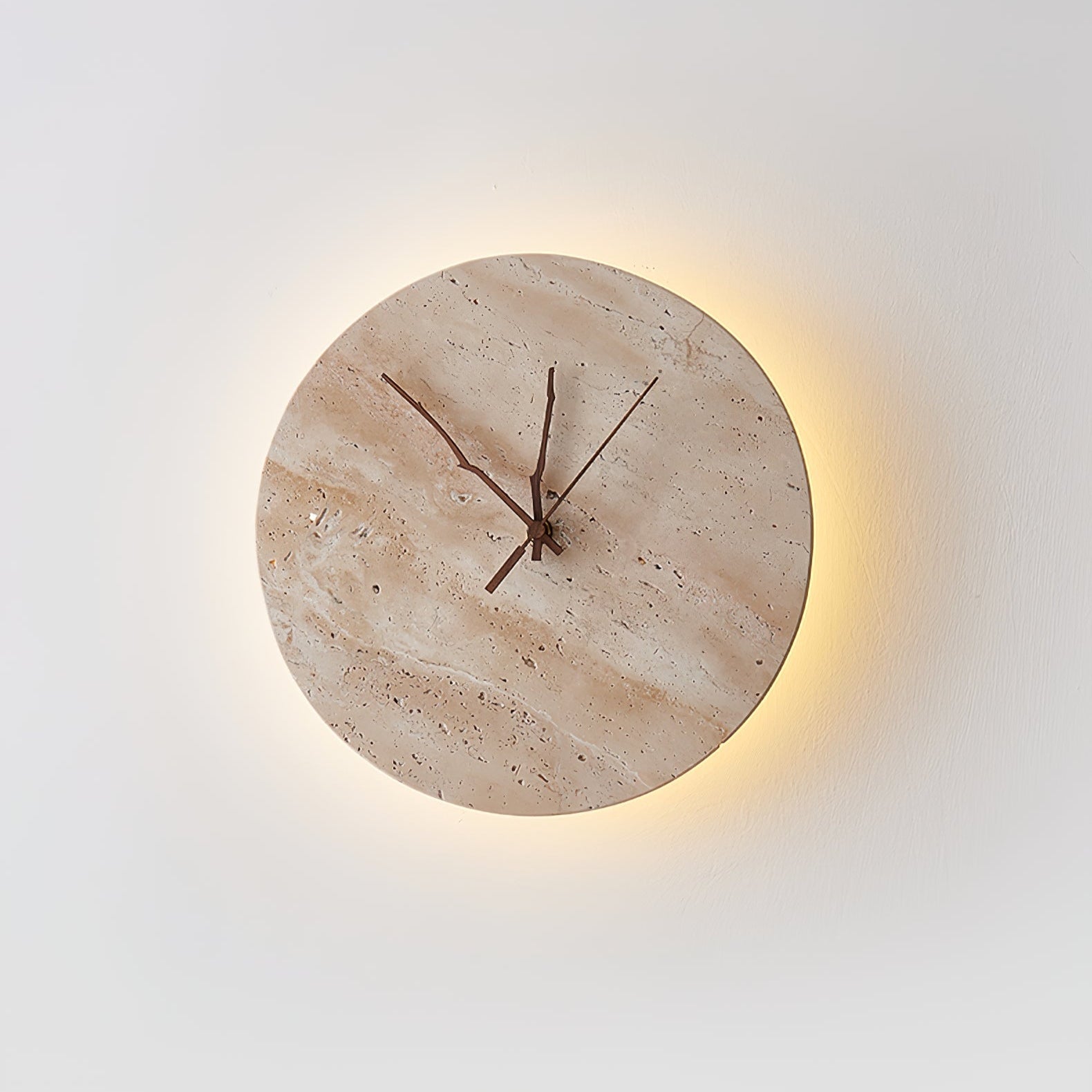 Volira Minimalist Travertine Wall Light - Lamp Copper