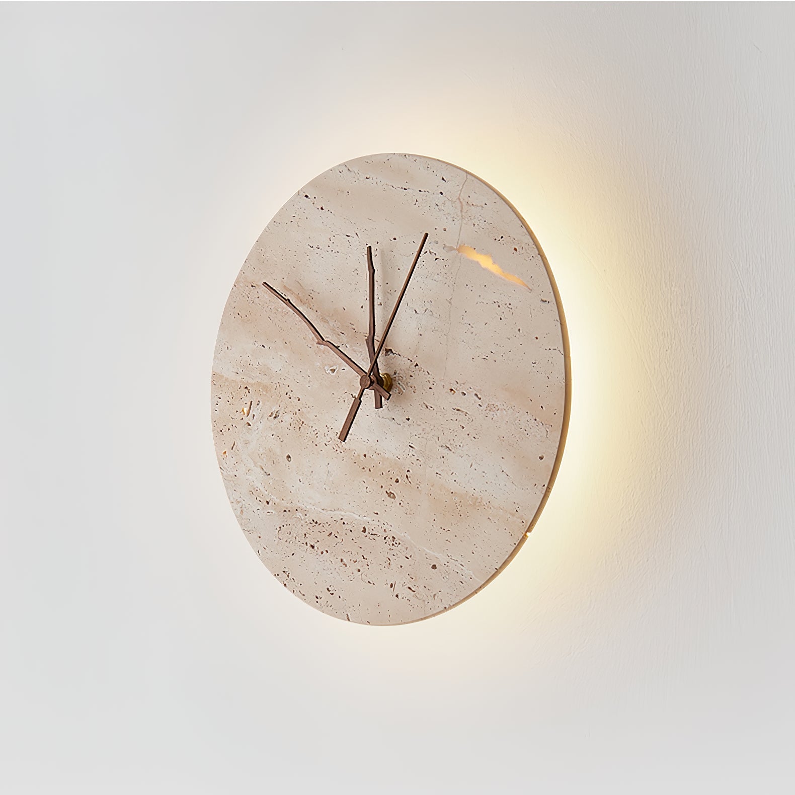 Volira Minimalist Travertine Wall Light - Lamp Copper