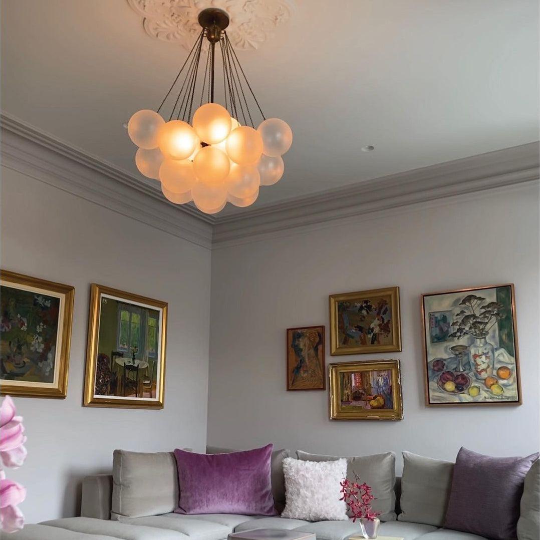 Fayne Glass Globe Pendant Light Bubble - Lamp Copper