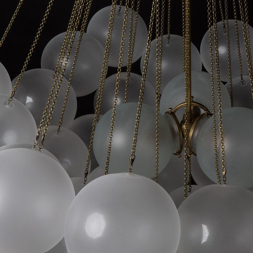 Fayne Glass Globe Pendant Light Bubble - Lamp Copper