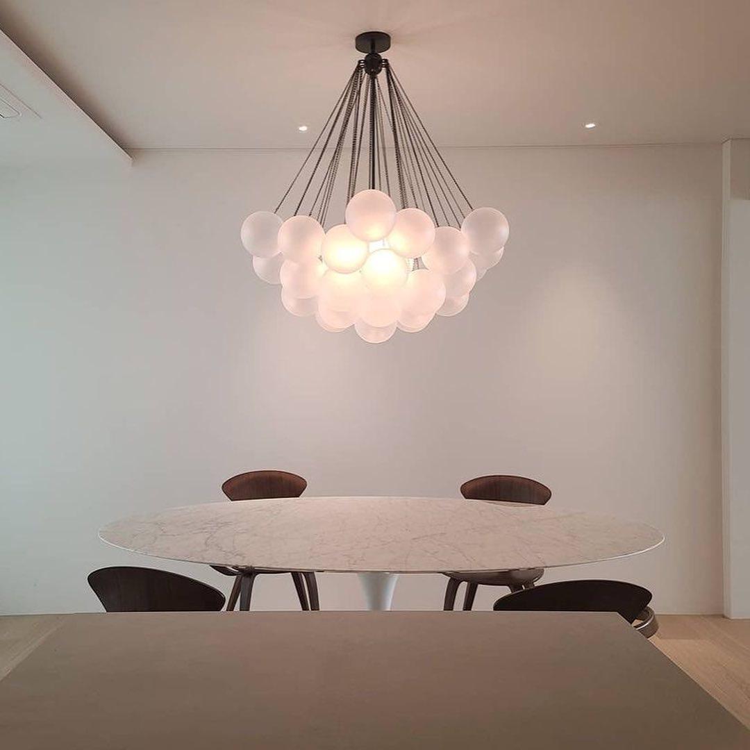Fayne Glass Globe Pendant Light Bubble - Lamp Copper