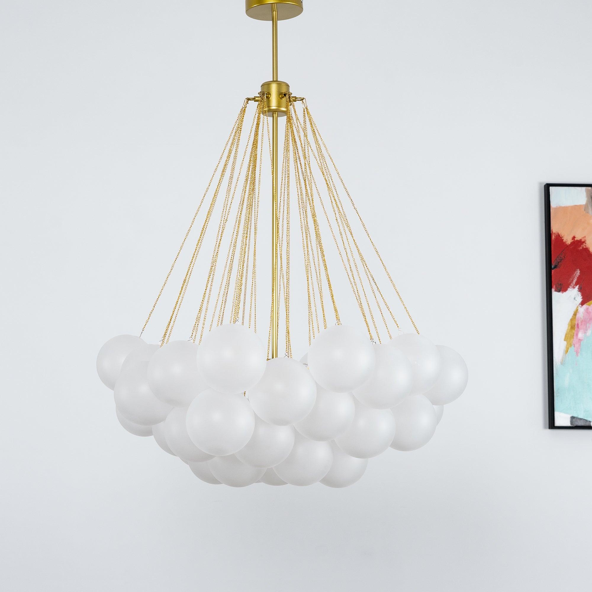 Fayne Glass Globe Pendant Light Bubble - Lamp Copper