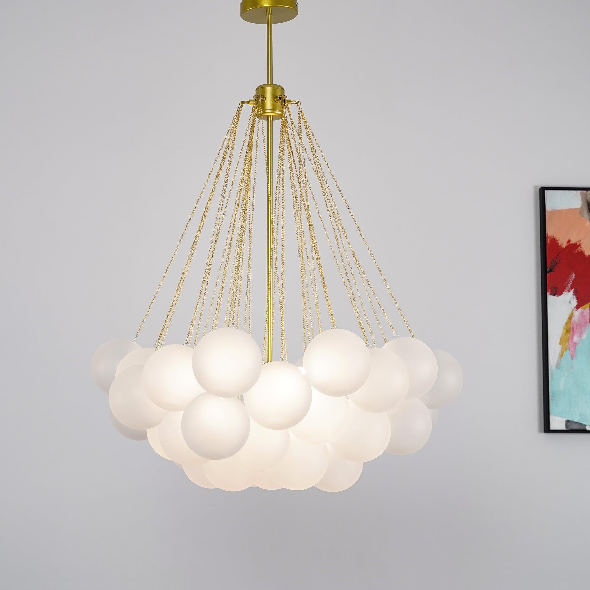 Fayne Glass Globe Pendant Light Bubble - Lamp Copper