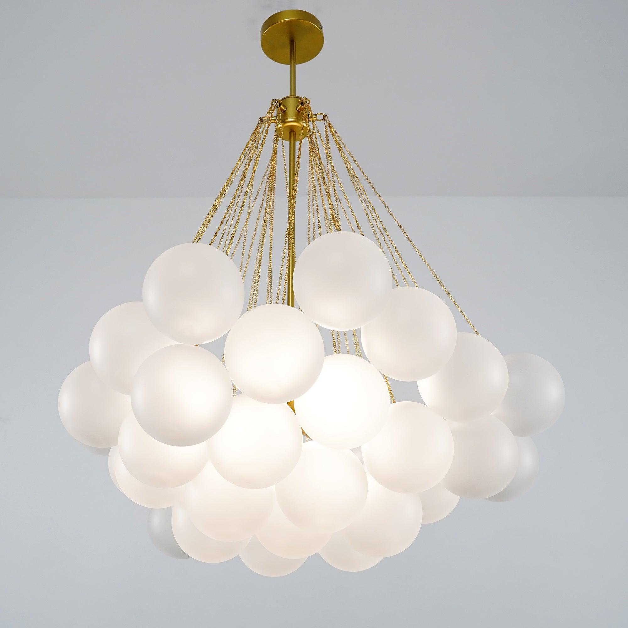 Fayne Glass Globe Pendant Light Bubble - Lamp Copper