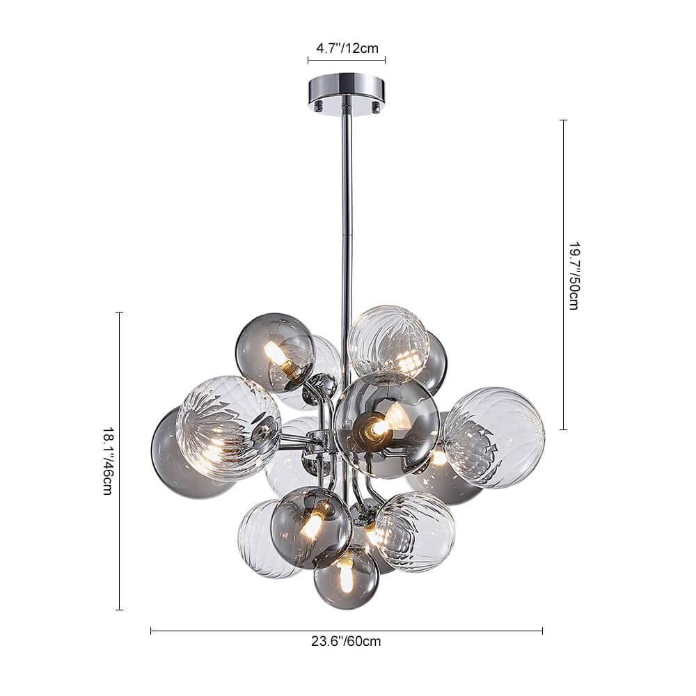 Virela Postmodern luxury Glass Chandelier - Lamp Copper