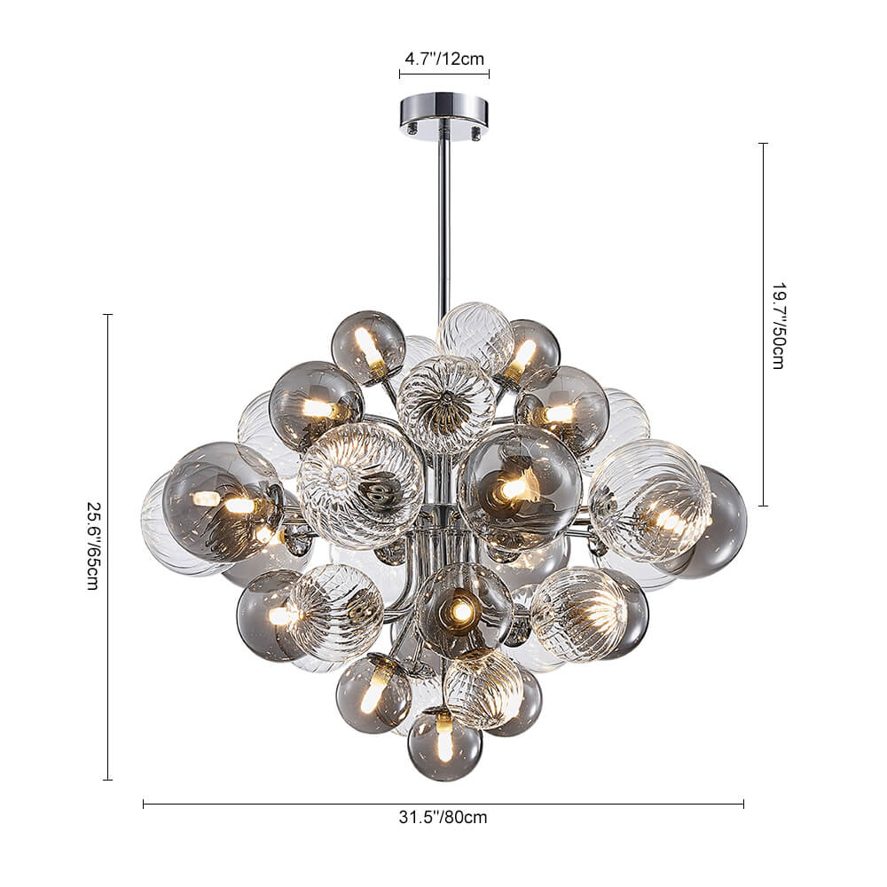 Virela Postmodern luxury Glass Chandelier - Lamp Copper