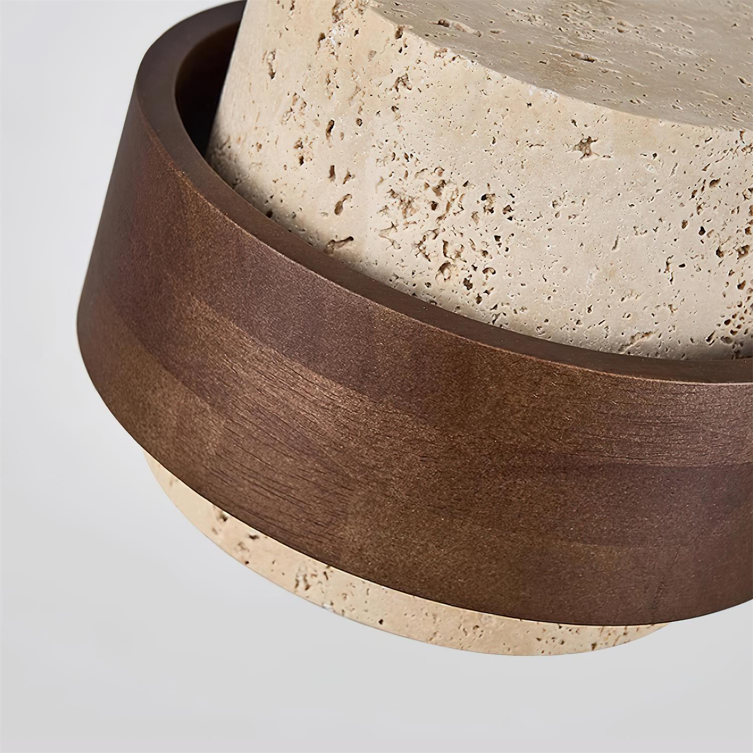 Ritta Pendant Light Travertine - Lamp Copper