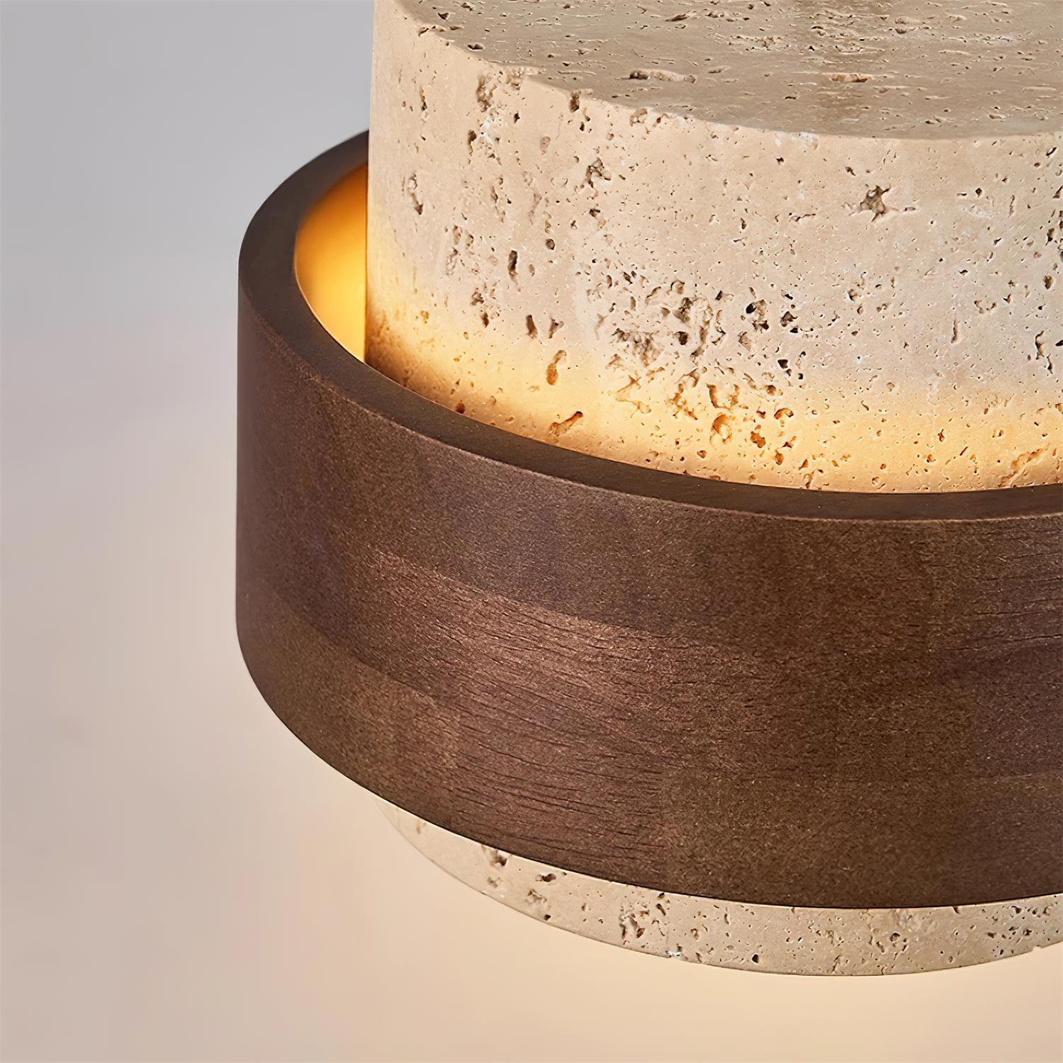 Ritta Pendant Light Travertine - Lamp Copper