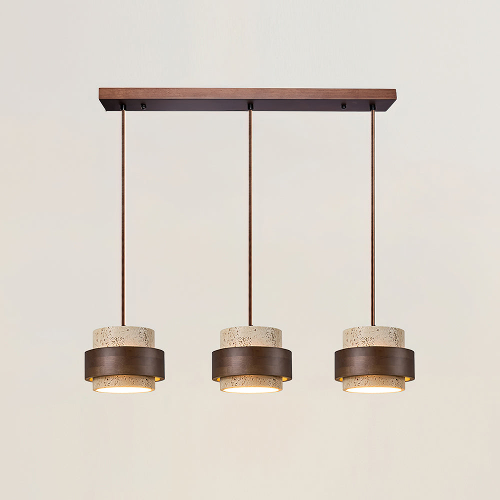 Ritta Pendant Light Travertine - Lamp Copper