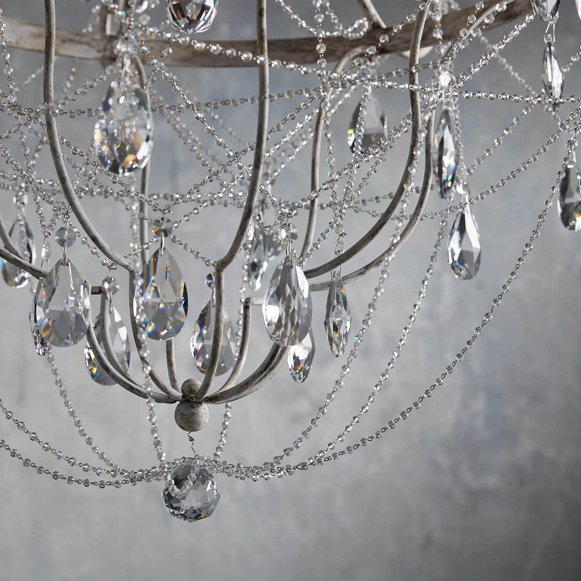 Luster Vintage Industrial Traditional Metal Crystal Chandelier - Lamp Copper