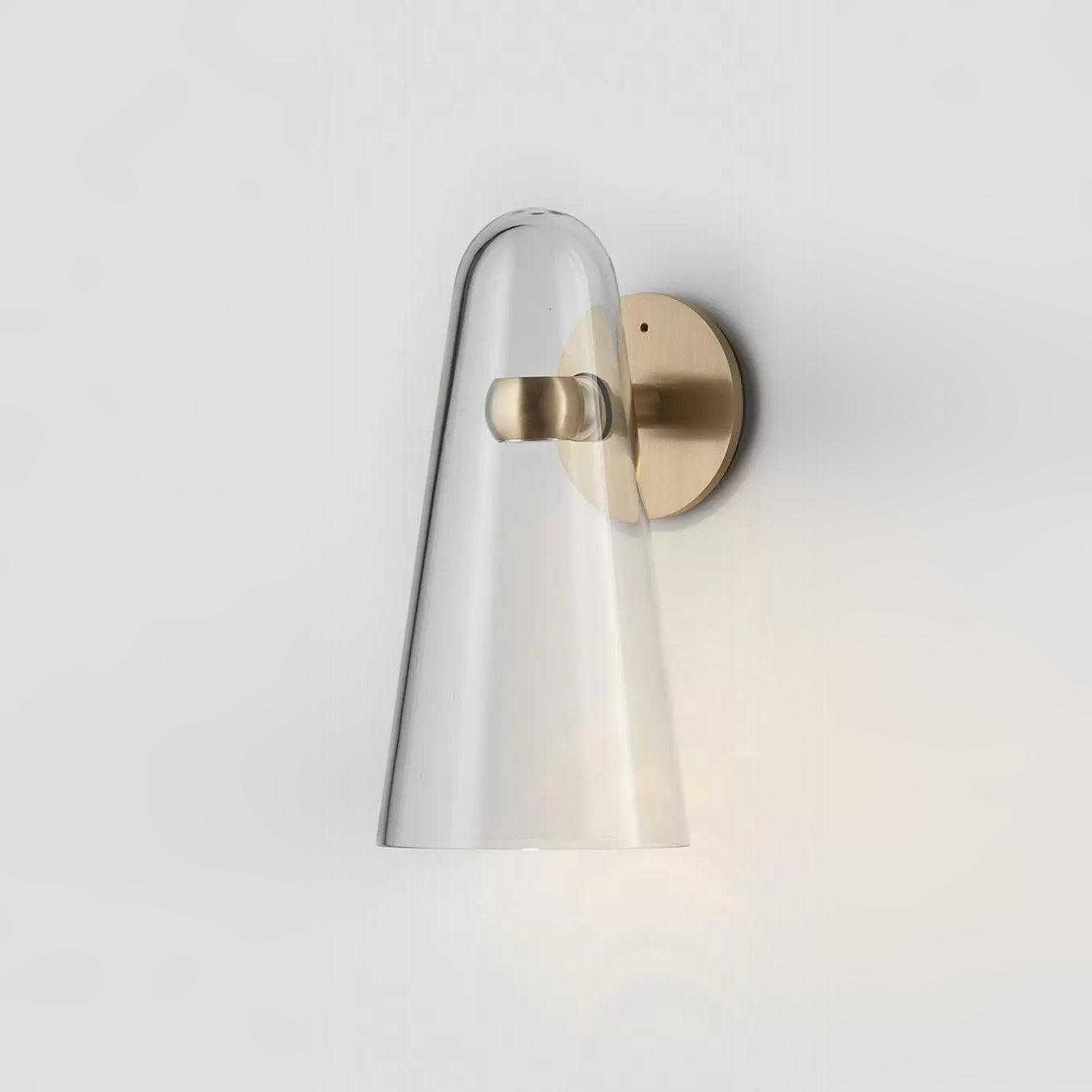 Yoke Modern Minimalist Metal Glass Wall Lamp - Lamp Copper