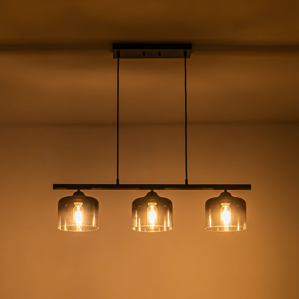 Valion Contemporary Gradual Smoked Glass Chandelier - Lamp Copper