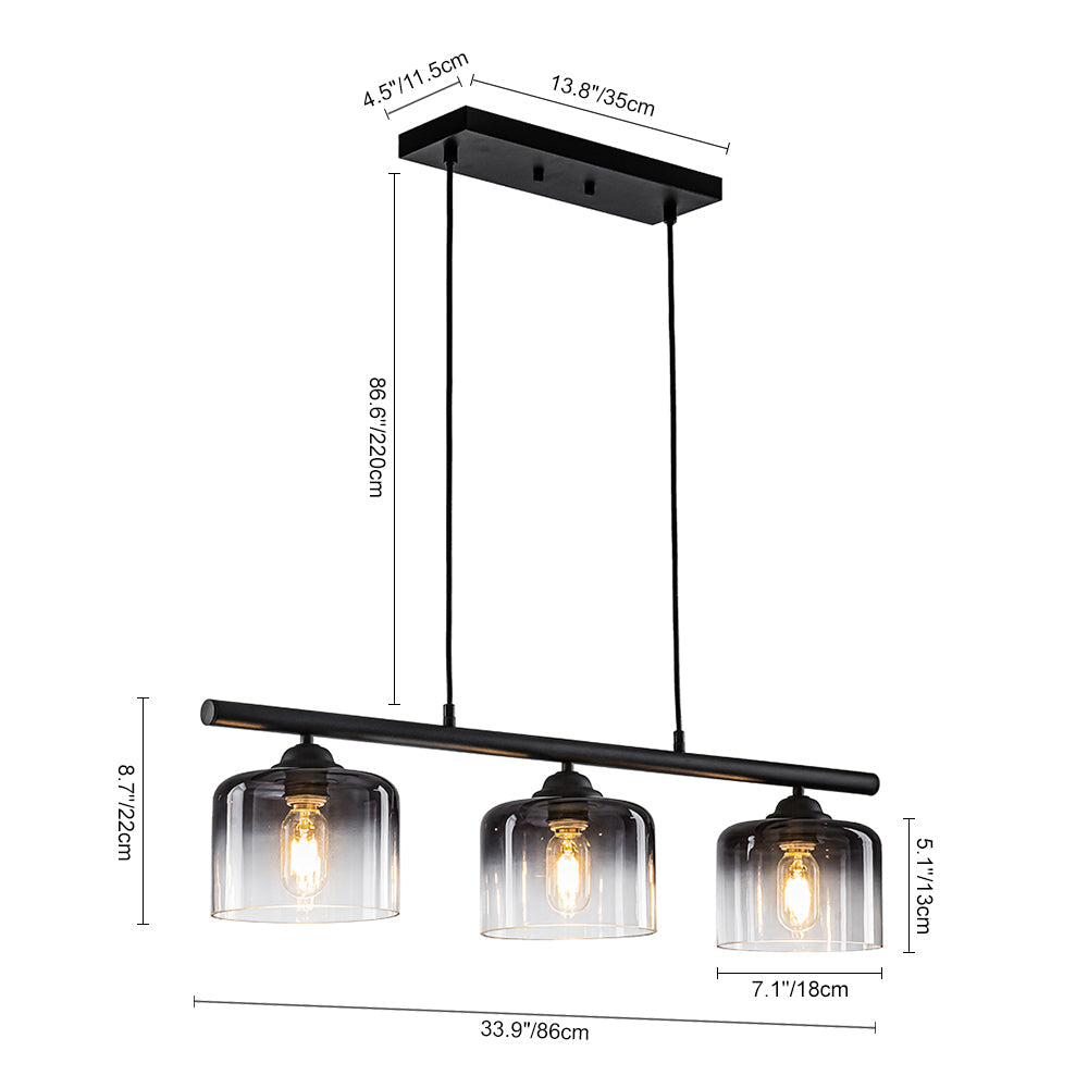 Valion Contemporary Gradual Smoked Glass Chandelier - Lamp Copper