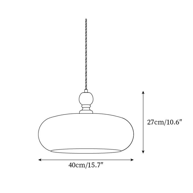 Eldom Amber Glass Shade Pendant Light - Lamp Copper