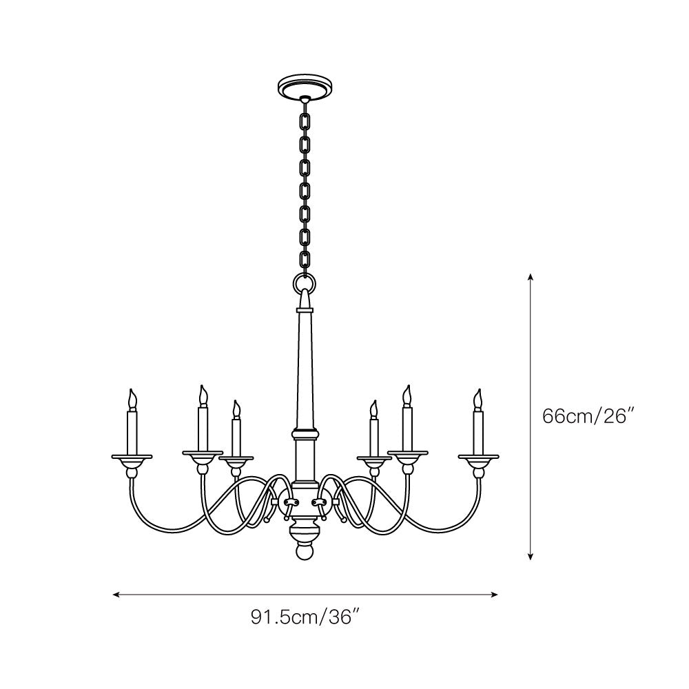 Zoliria Postmodern Luxury Old White Metal Chandelier - Lamp Copper